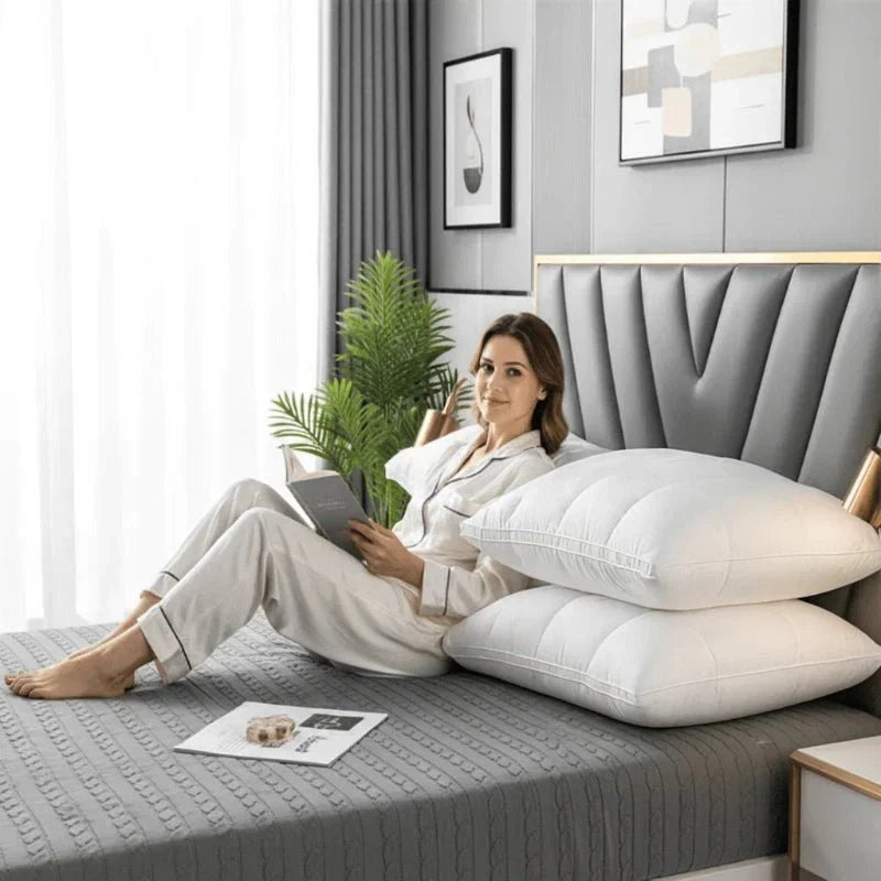 Plush down alternative pillow for balanced support & deep sleep. Premium bedding comfort for your bedroom.