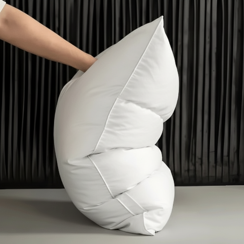 Thick, supportive plush down alternative pillow designed for deep sleep & lasting comfort in any bedroom.