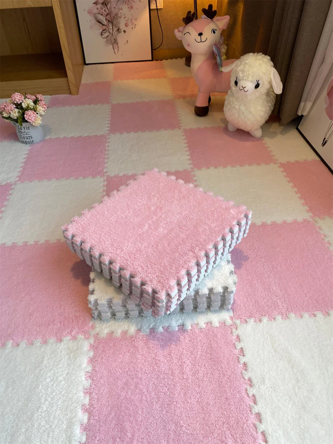 Soft EVA foam baby playmat, perfect for early learning and safe infant development.