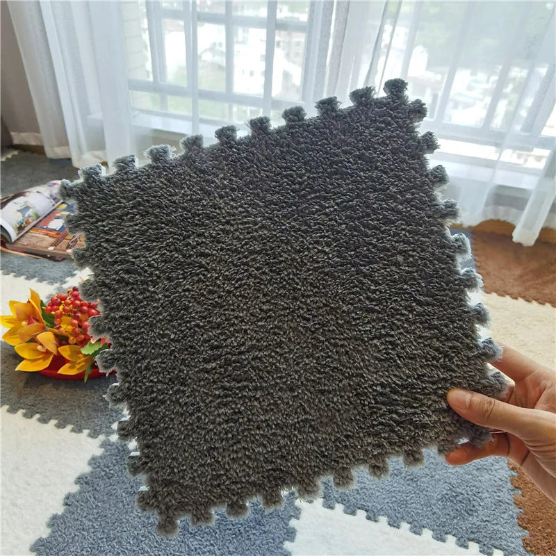 Soft, safe, plush EVA foam playmat tiles, ideal for baby's nursery, crawling, and infant play.