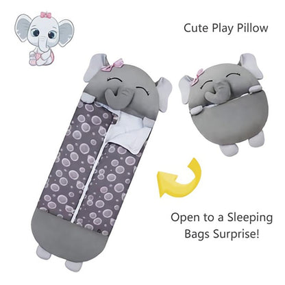 Plush teddy bear animal sleeping bag for children, cozy and portable travel bed