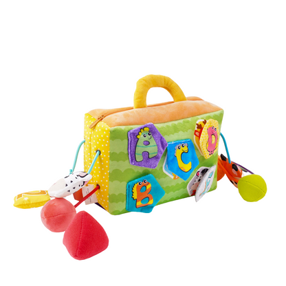 Vibrant caterpillar clip-on sensory toy with multiple textures and rattles for infant developmental play