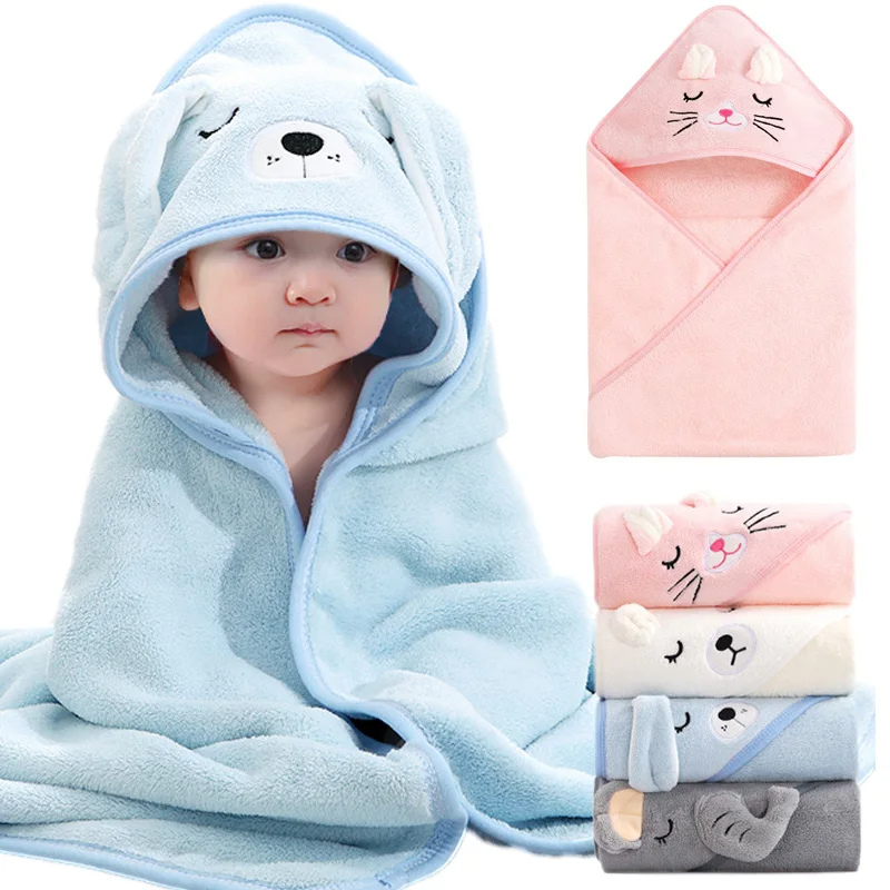 Plush lion hooded baby towel wrap for infant comfort, quick dry after bath time