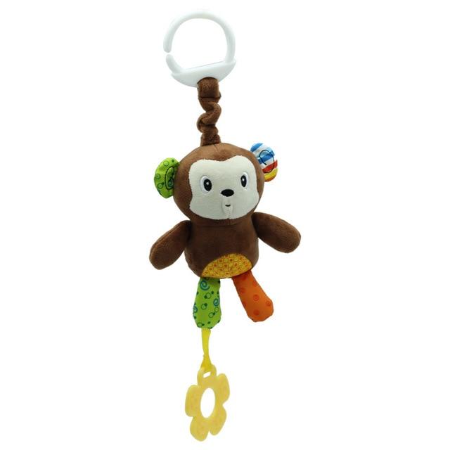 Developmental baby rattle toy, vibrant colors and textures improve sensory perception for infants
