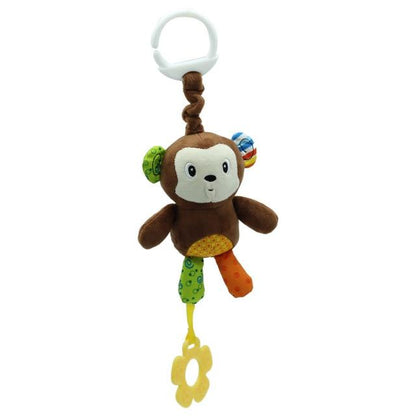 Developmental baby rattle toy, vibrant colors and textures improve sensory perception for infants