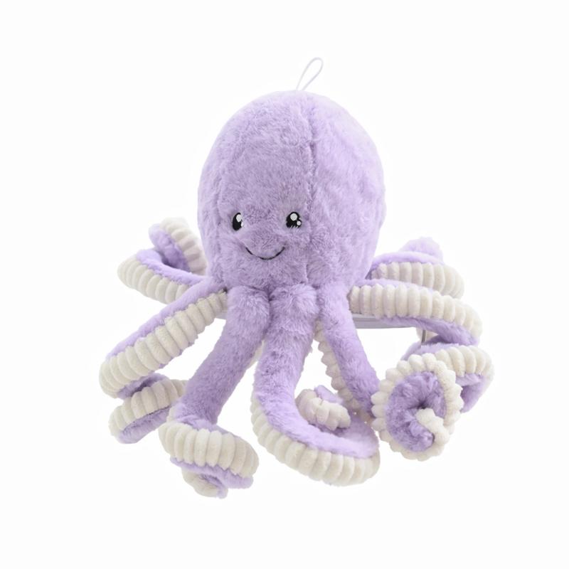 Close-up of a plush octopus toy for babies, designed as a comfort and sleep aid
