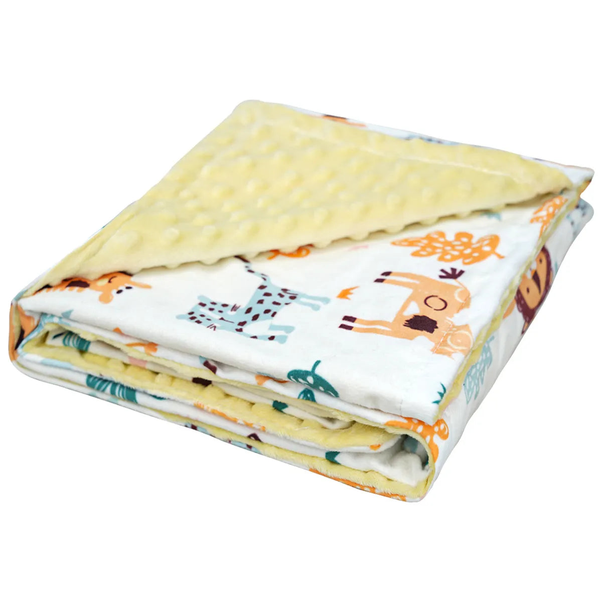 Light blue infant wrap, textured plush fleece, perfect for snuggling and safe swaddling of newborns