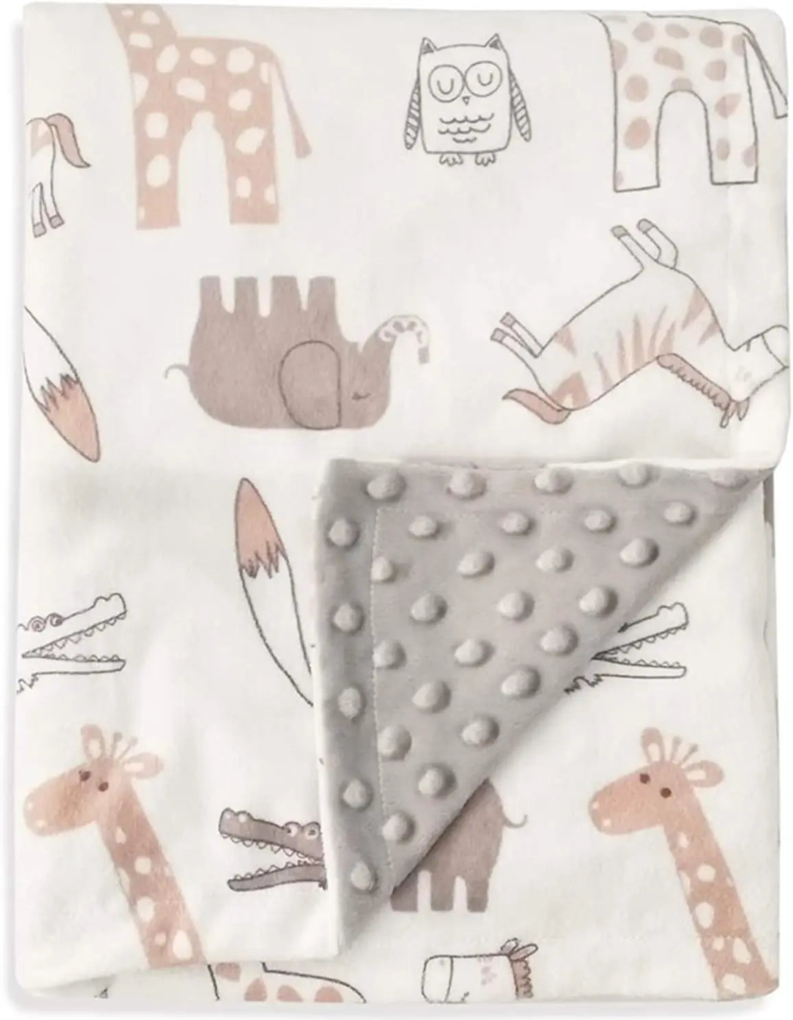 Purple infant blanket with enchanting owl patterns, a soft fleece newborn wrap and thoughtful baby gift