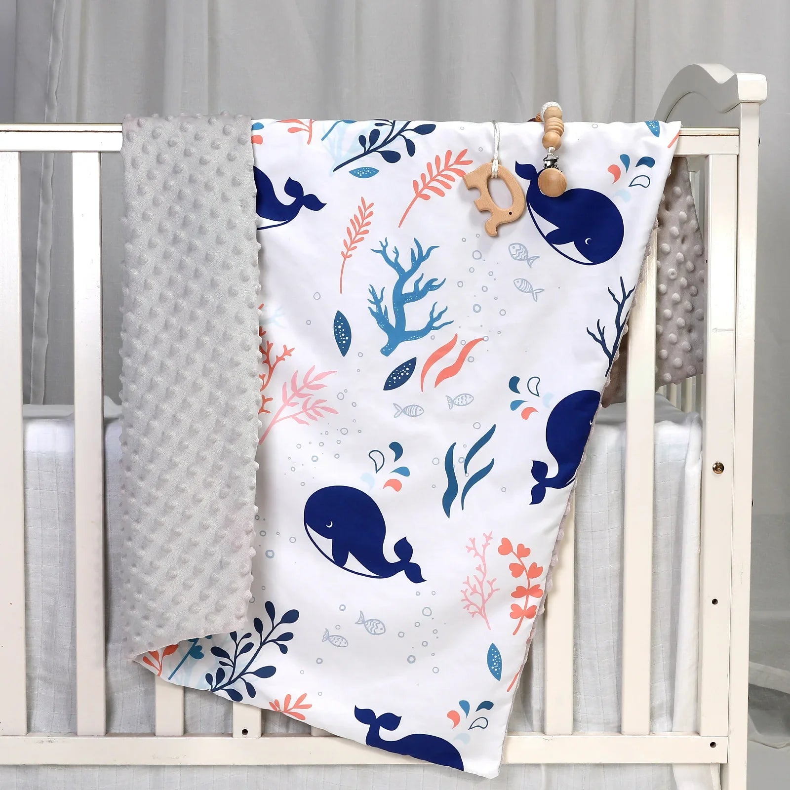 Breathable green baby swaddle blanket for newborns, gentle on skin, soft fleece sleep aid