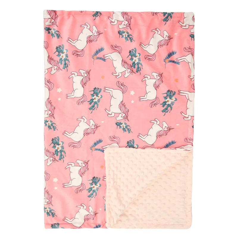 White newborn swaddle with delicate lace trim, luxurious fleece comfort for baby girls