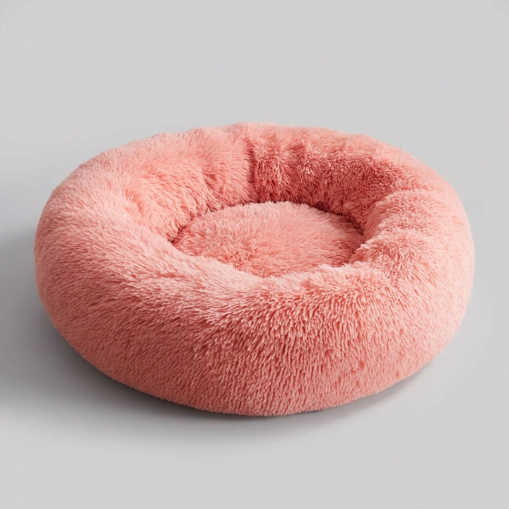 Ultra-soft calming dog bed designed for pet anxiety relief. Cozy, plush dog bed offers soothing comfort for anxious pets.