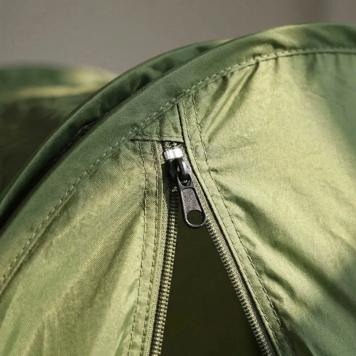 Portable pop-up privacy tent for outdoor restroom, shower, or changing. Quick setup for camping, beach, events.