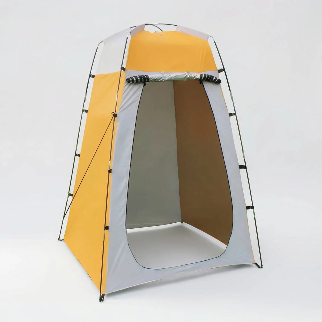 Compact pop-up privacy shelter. Quick-deploy changing tent or shower tent for camping, beach, and outdoor activities.