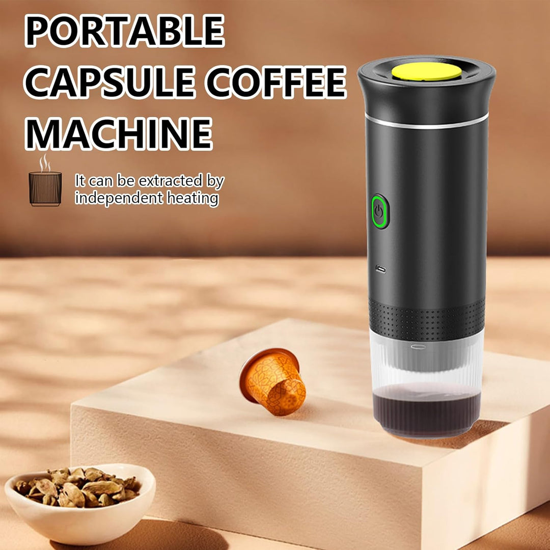 Raverno portable 3-in-1 espresso maker. Rechargeable battery, compact design for travel, office, or camping coffee.