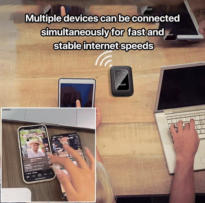 High-speed 5G mobile internet router, powerful portable WiFi hotspot for all devices.