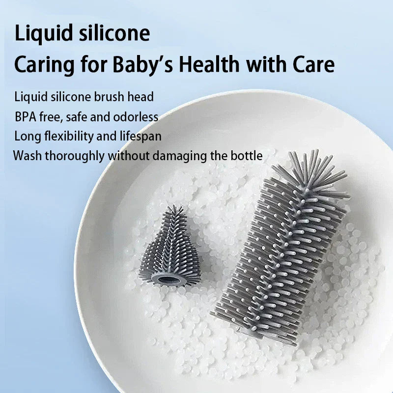 Hygiene essentials: portable feeding accessories cleaning set for baby bottles and nipples.