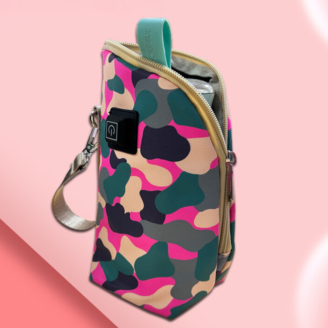USB portable milk warmer, perfect accessory for travel and newborn feeding solutions.