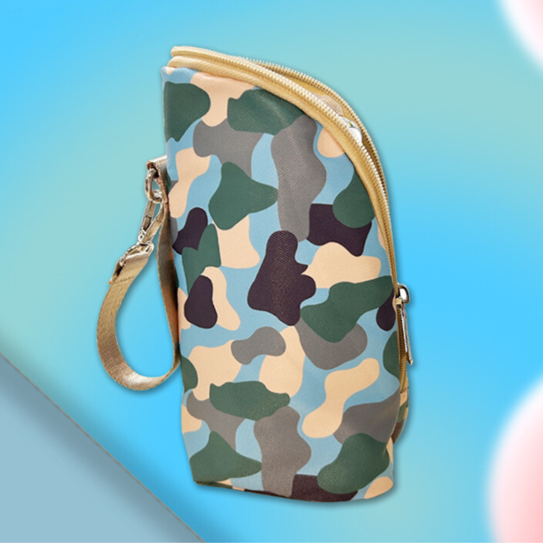 Baby bottle warmer for travel, compact design for warm milk during family outings.