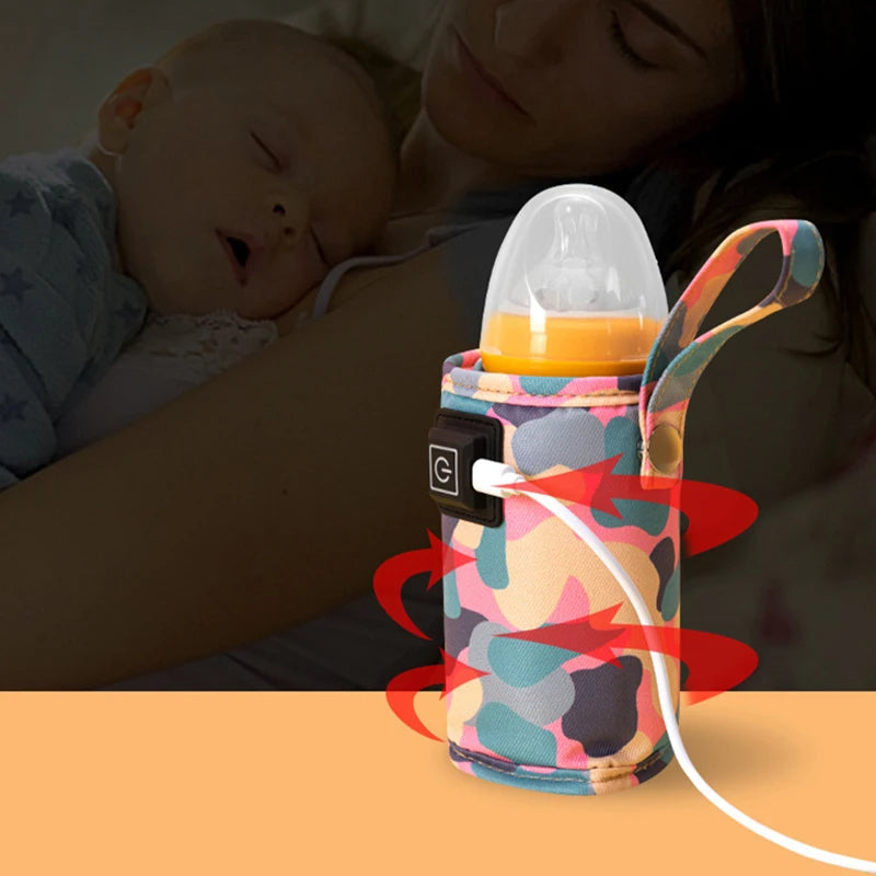Travel-friendly baby bottle warmer, easy to use for warm milk anytime, newborn care.