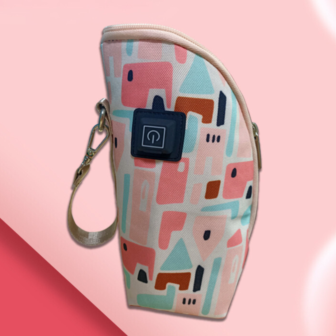 USB powered portable milk warmer, an indispensable baby accessory for active parents.