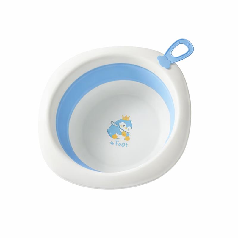 Durable baby laundry basin, foldable design for convenient travel and kid care, 125 characters.