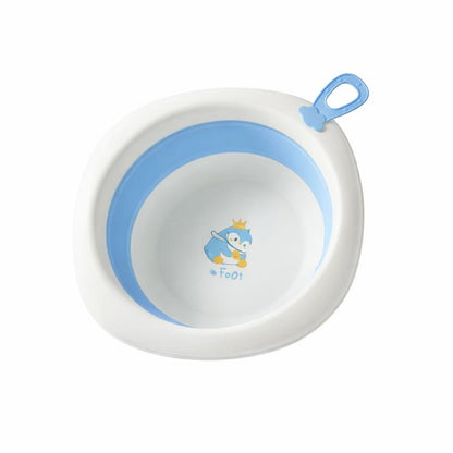 Durable baby laundry basin, foldable design for convenient travel and kid care, 125 characters.