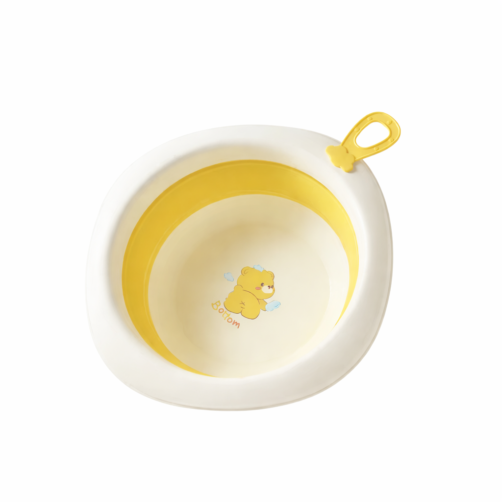 Lightweight baby travel basin for laundry, essential for maintaining infant hygiene, foldable.