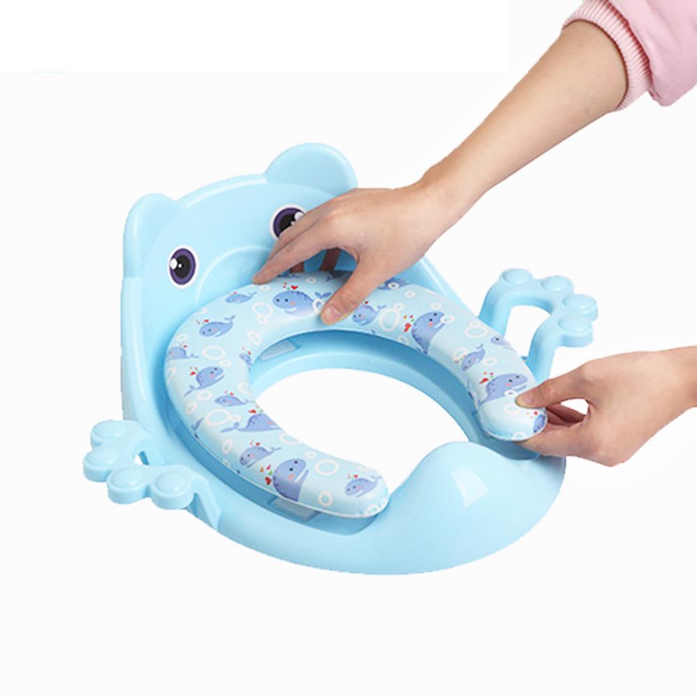 Toddler toilet training seat, portable & anti-slip. Multifunction anti-splash design for kids' comfort.
