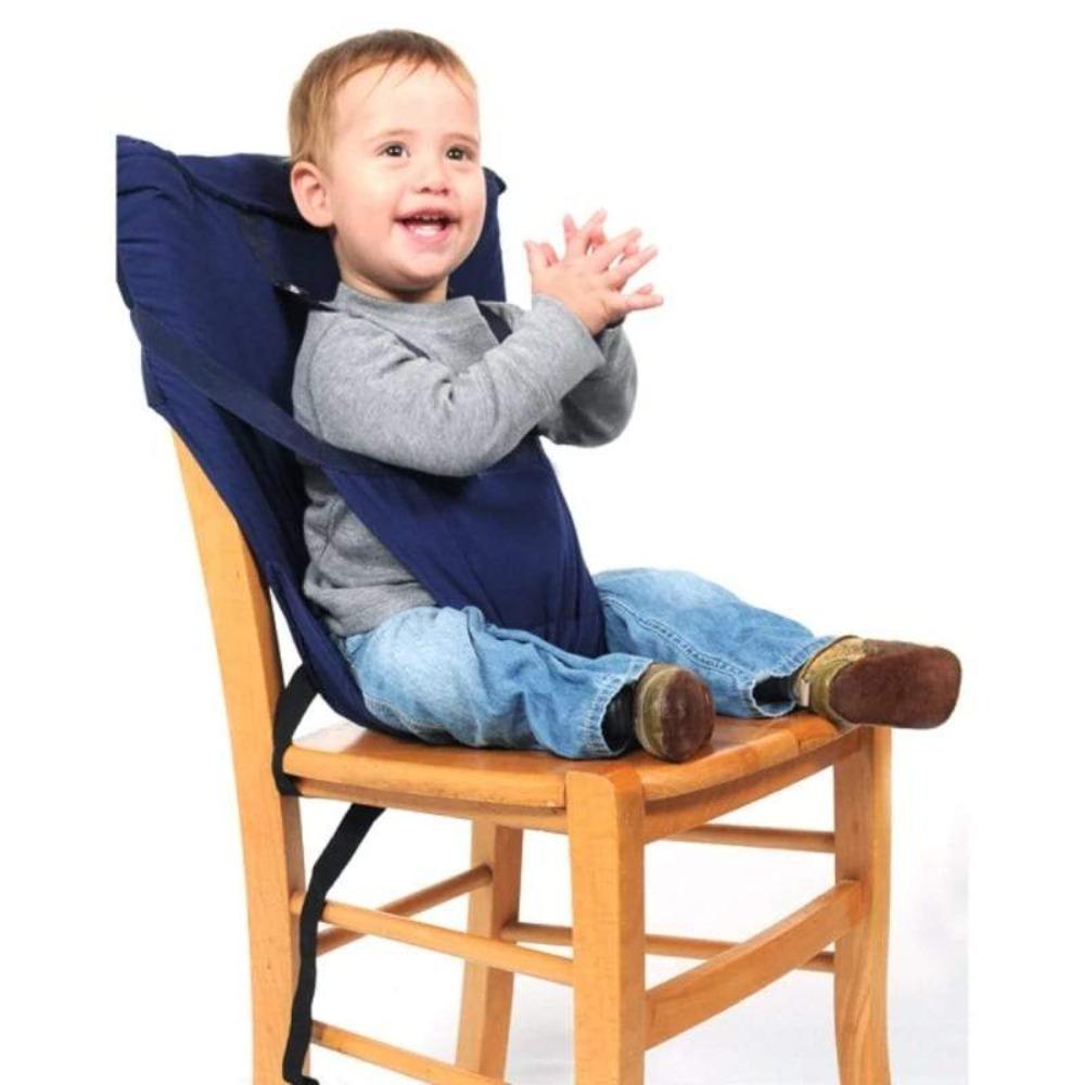 Adjustable baby high chair harness, ensuring toddler safety during meal times