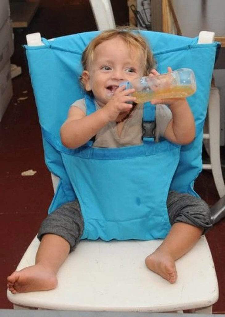 Collapsible baby high chair harness, ideal for compact storage and easy transport