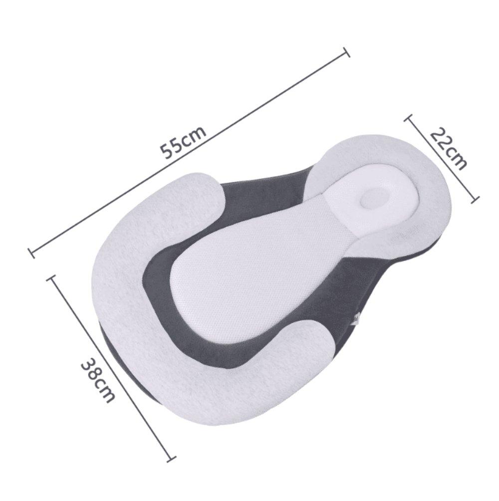 Newborn anti-roll sleep positioner with soft fabric for secure baby safety in bed