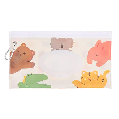 Diaper bag helper: portable baby wipe holder with quick-access flip top & strap