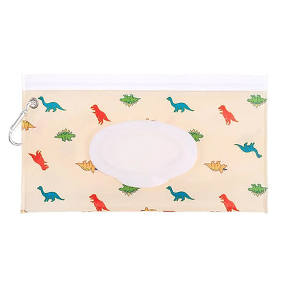 Reusable portable wet wipe holder with snap strap, ideal for baby's daily use