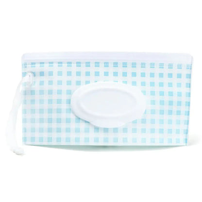 Portable baby wet wipe holder, ensures easy access with flip top & snap strap