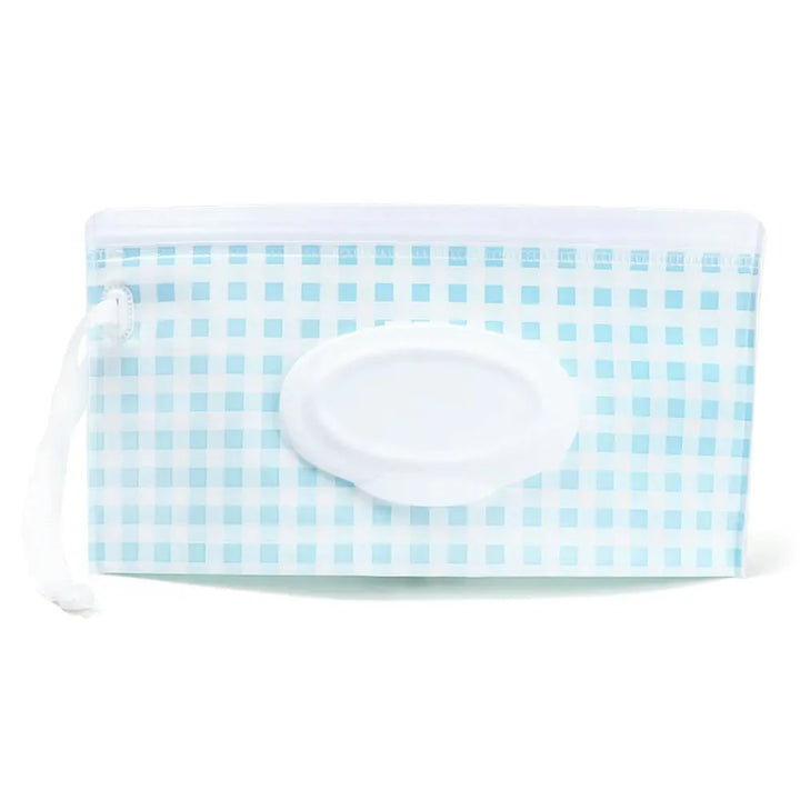 Portable baby wet wipe holder, ensures easy access with flip top & snap strap