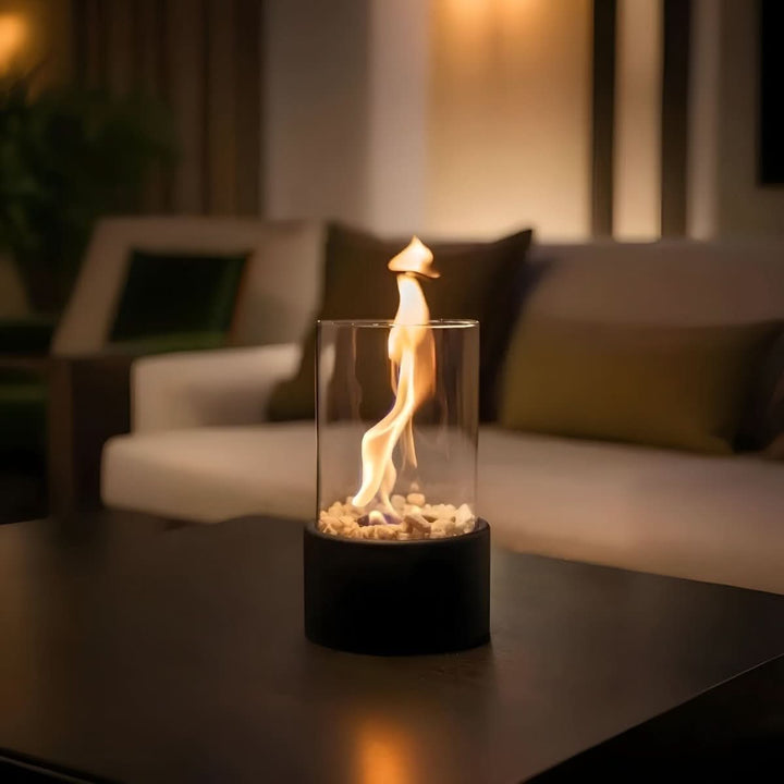 Decorative bioethanol fireplace, portable for warm home ambiance, ideal for any room or patio.