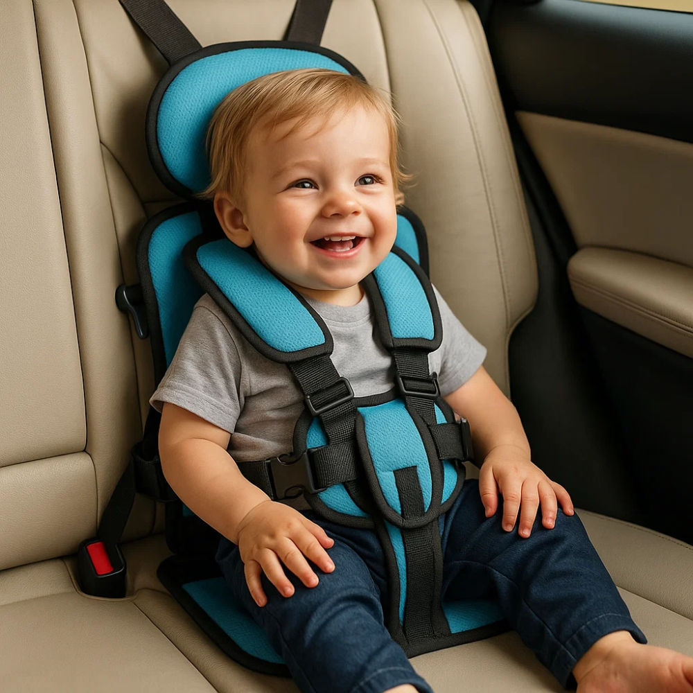 Child travel safety harness, portable & compact car restraint for various vehicles.