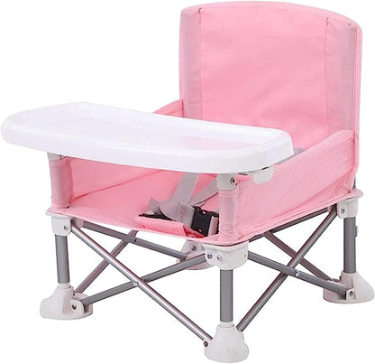 Adventure-ready children's chair with tray, great for camping and backyard fun.