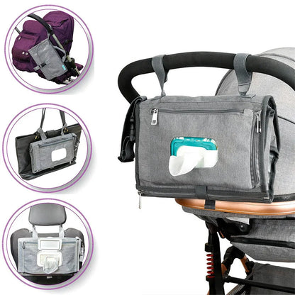 Foldable baby changing station with pockets, a practical baby accessory for parents on the go