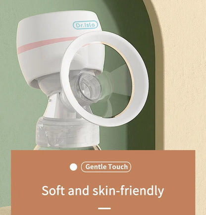 Rechargeable electric breast pump showcasing its anti-backflow design