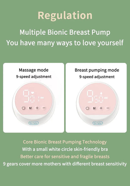 Dual motor portable electric breast pump for simultaneous milk expression
