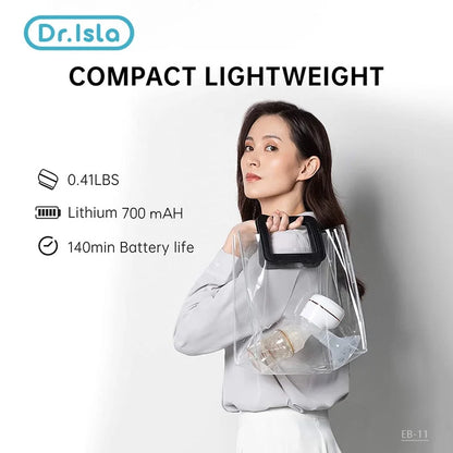 Close-up of the portable electric breast pump's soft silicone breast shield for comfort