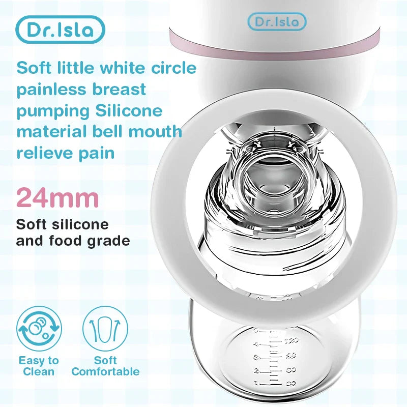 Electric breast pump with milk collection bottle, essential for nursing & feeding