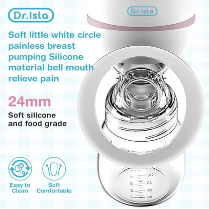 Electric breast pump with milk collection bottle, essential for nursing & feeding
