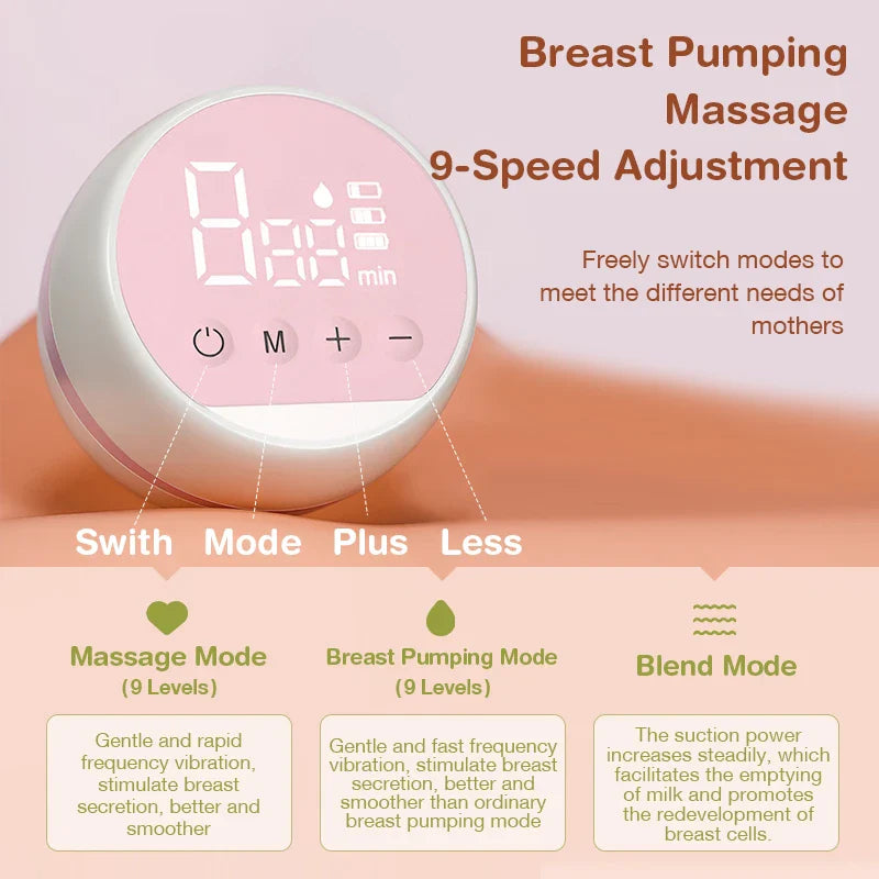 Hands-free electric breast pump set up for comfortable, discreet milk expression