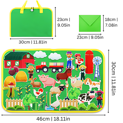 Unisex montessori felt storytelling kit for travel, perfect for toddler activities