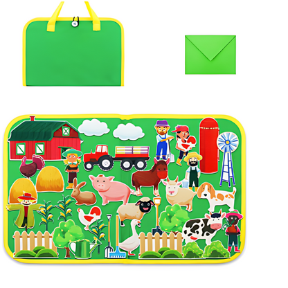 Creative play felt storytelling kit, unisex and portable for educational adventures