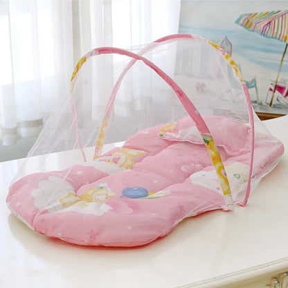 Baby mosquito net canopy for cribs, providing safe insect protection for sleeping babies at home or travel.