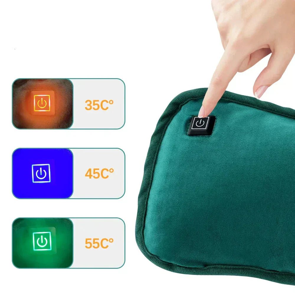 Soft portable heating pad, a cozy home accessory for deep relaxation, pain relief, and tension soothing.