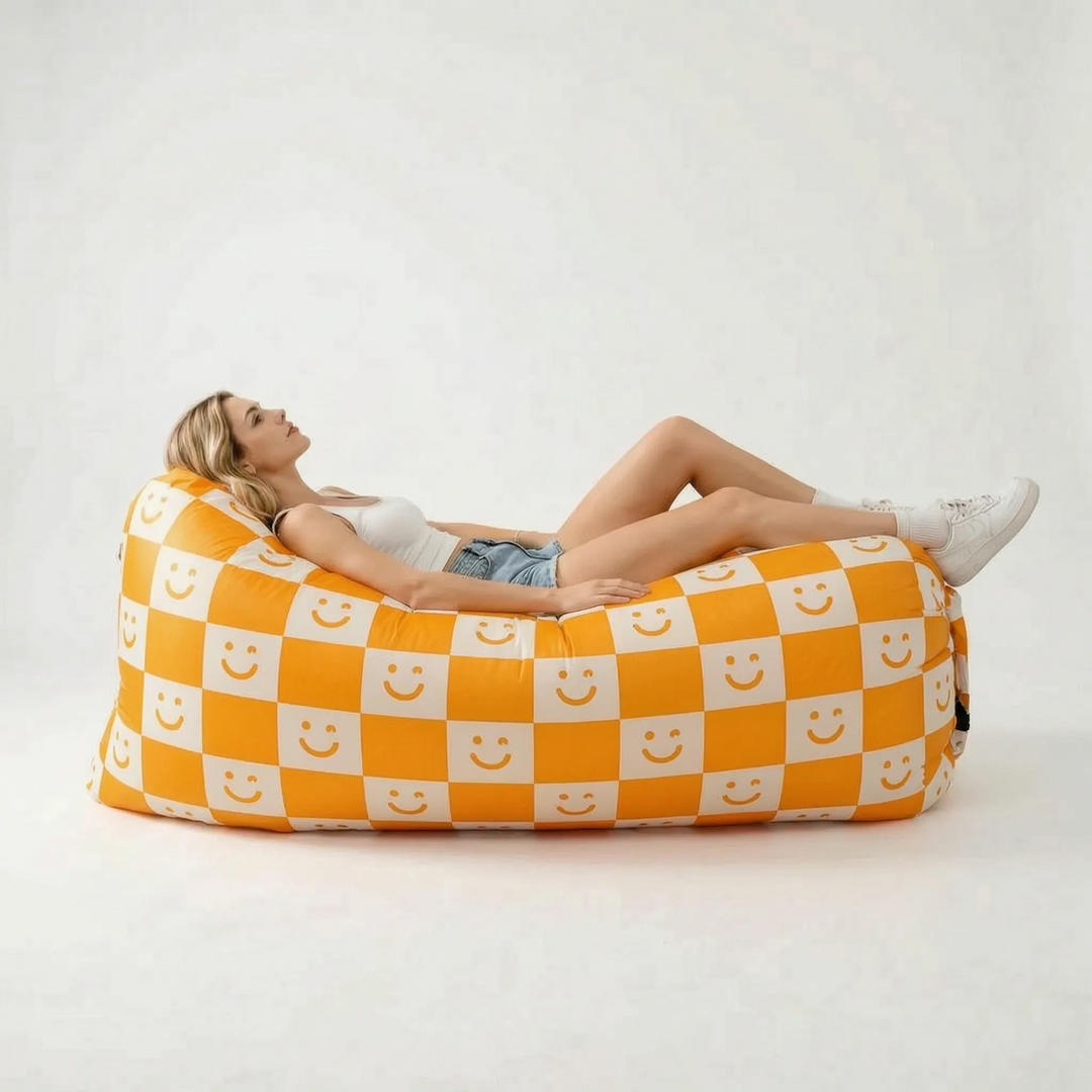 Travel-friendly inflatable outdoor sofa, perfect for park relaxation, picnics, and outdoor lounging.